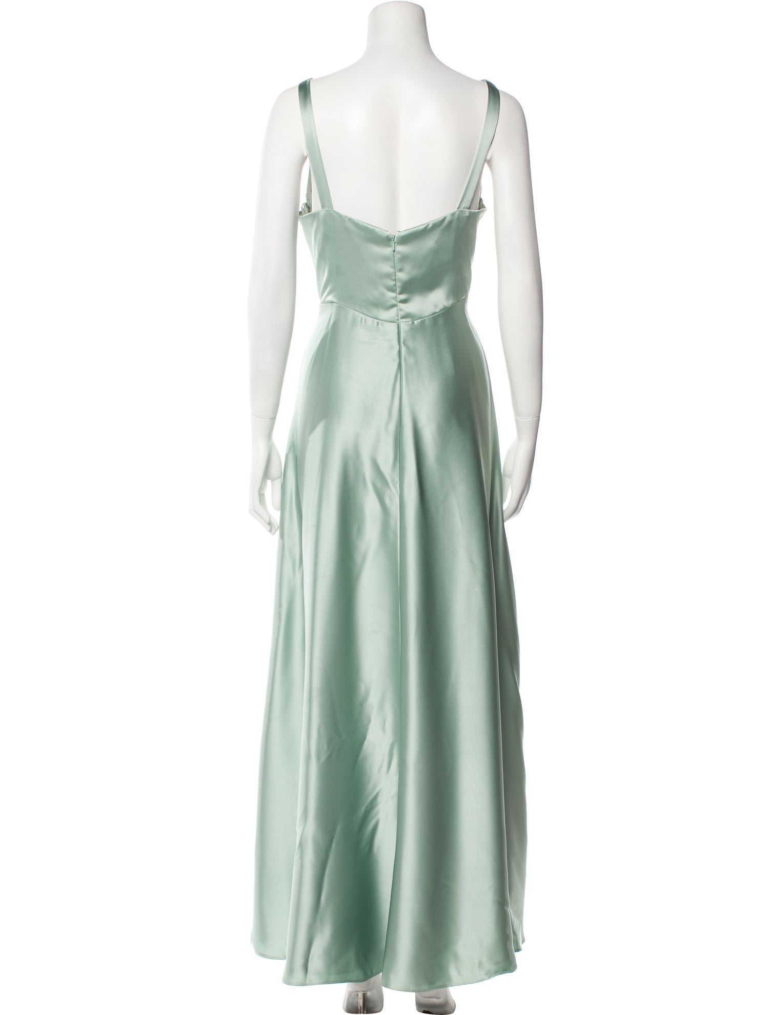 Amsale V-Neck Long Dress